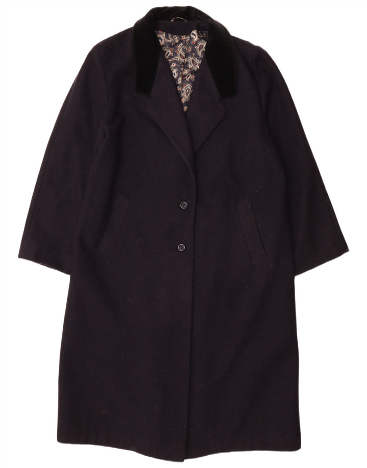 Vintage oversize overfrakke til kvinder UK 14 Medium Navy Blue