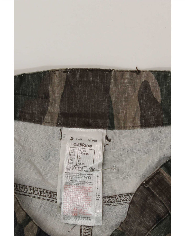 Decathlon Herre Cargo Shorts Large W34 Flerfarvet Camouflage Bomuld