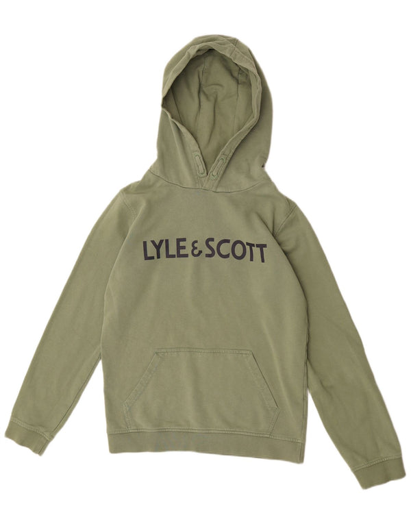 Lyle & Scott Boys Grafisk Regular Fit hættetrøjetrøje 14-15 år Grøn