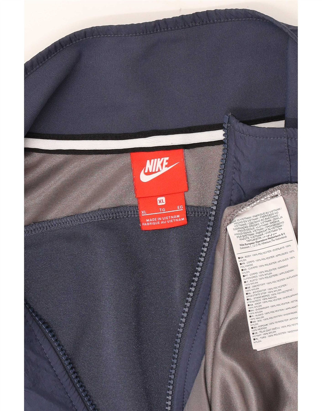 Nike Herre grafisk sweatshirt med lynlåshals XL Grå Colourblock Polyester
