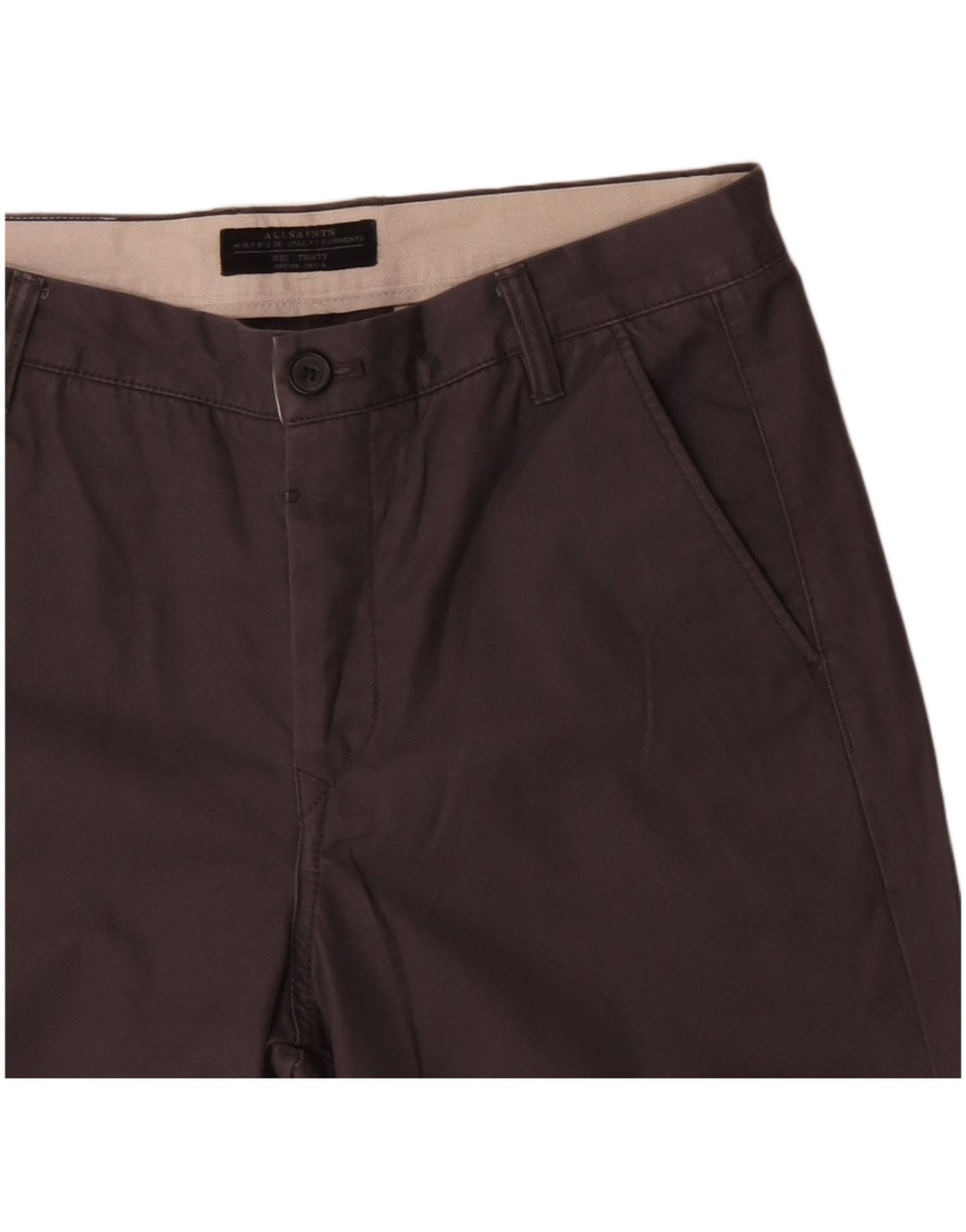 All Saints Herre Chino Shorts W30 Medium Brun Bomuld