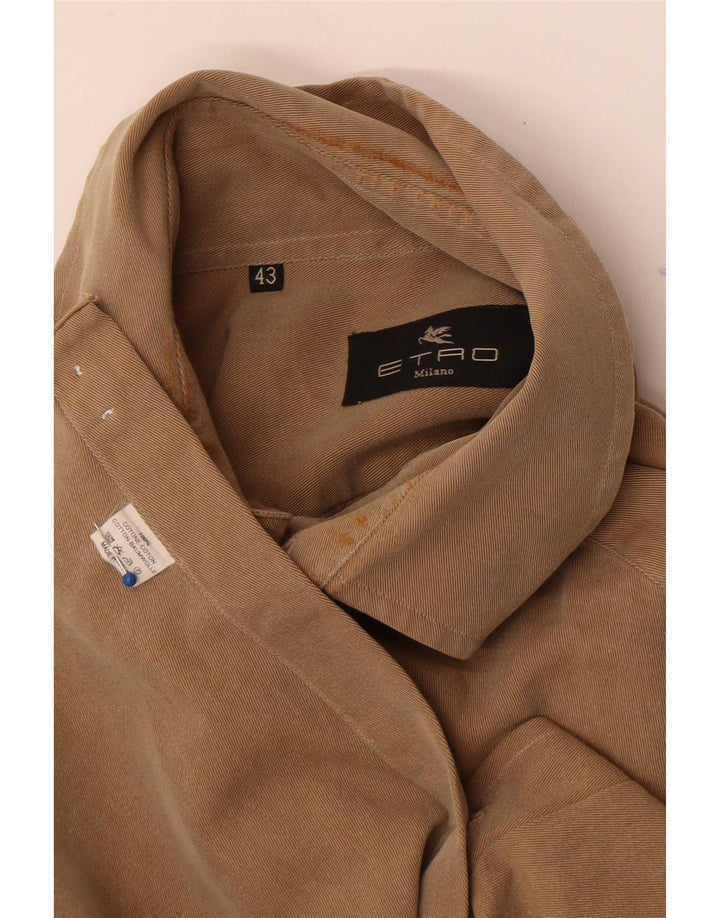 Etro herreskjorte str. 43 XL Beige bomuld