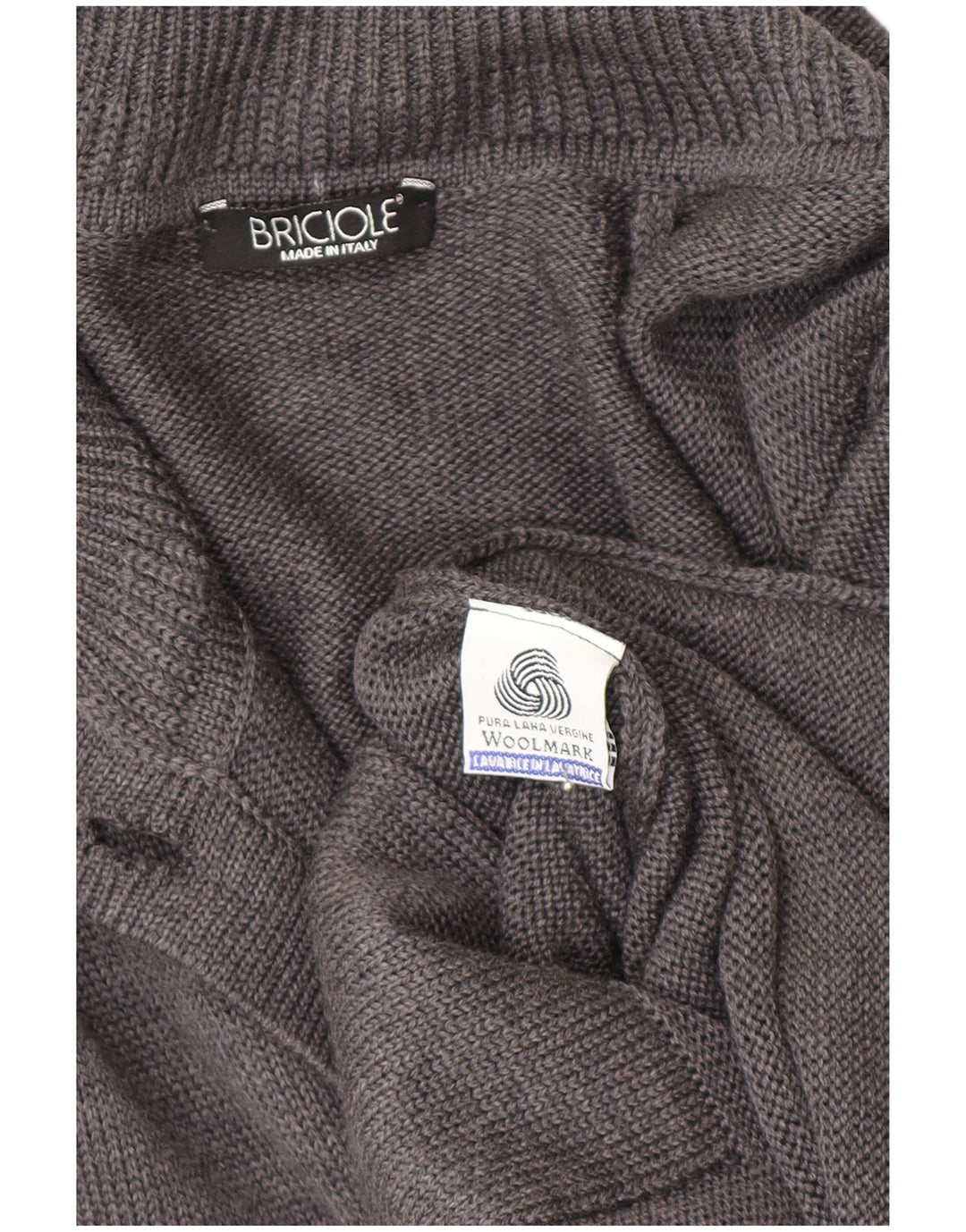 Dame Longline Cardigan Sweater UK 14 Medium Grey Virgin Wool