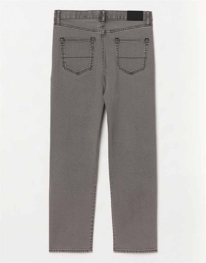 Marks & Spencer Herre Regular Straight Jeans W36 L29 Grå Bomuld