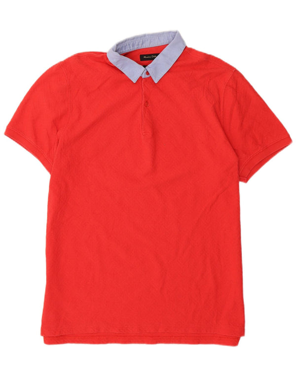 Massimo Dutti Herre Casual Fit Rugby Polo Shirt XL Rød