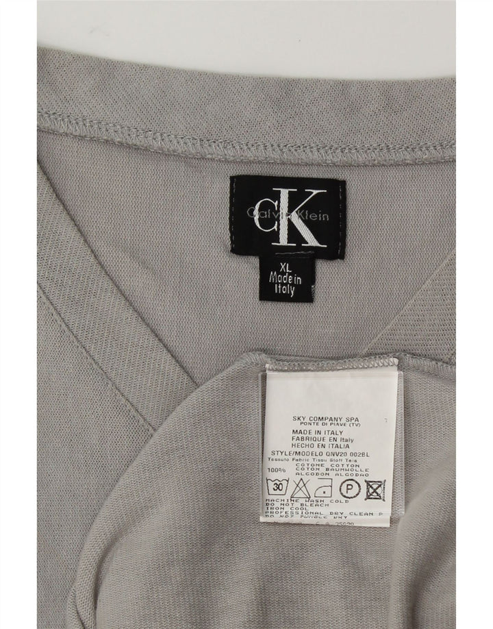 CALVIN KLEIN Womens Vest Top UK 18 XL Grey Cotton Vintage Calvin Klein and Second-Hand Calvin Klein from Messina Hembry 