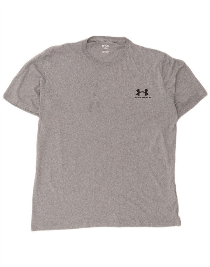 Under Armour Herre T-Shirt Top XL Grå Flecked Bomuld