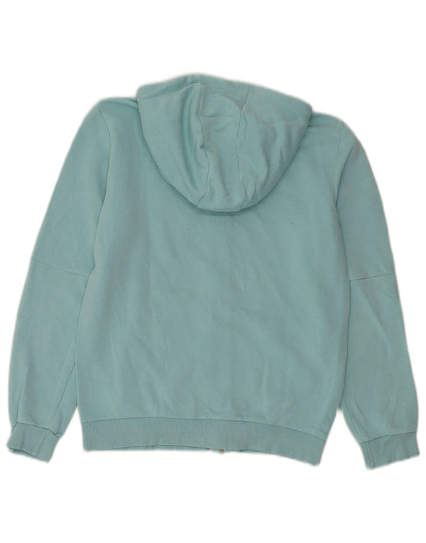 Puma Boys grafisk hættetrøje med lynlås 11-12 år Blå Colourblock Bomuld