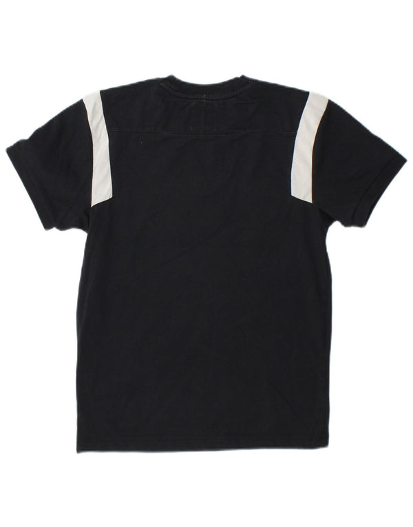 Umbro Boys T-Shirt Top 9-10 År Medium Sort Colourblock Bomuld