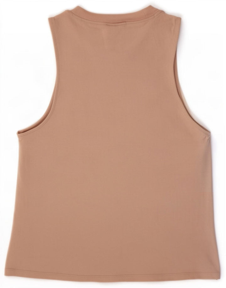 Adidas Dame Grafisk Vest Top UK 8 Small Beige