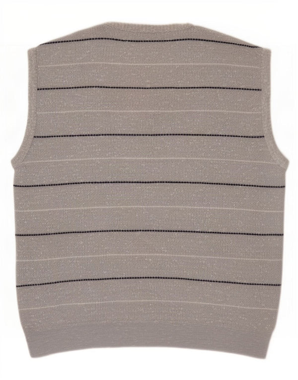 Vintage herrevest tanktop stor grå stribet