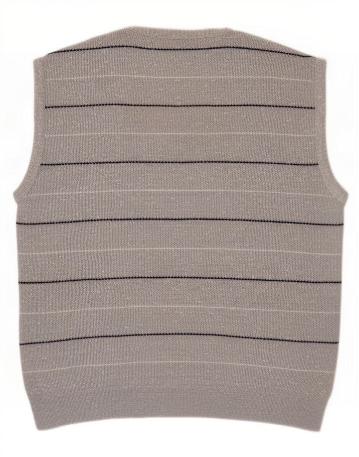 Vintage herrevest tanktop stor grå stribet