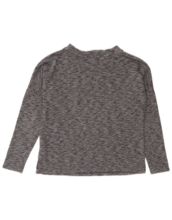 Armani Jeans Dame Grafisk Top Langærmet IT 42 Medium Grå Flecked
