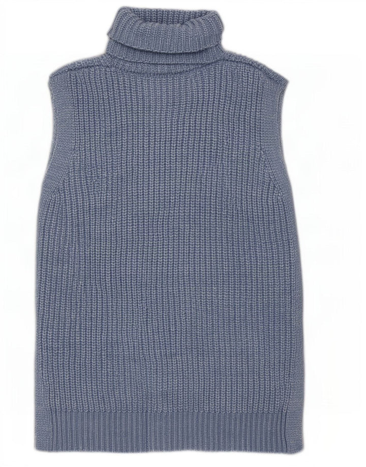Marks & Spencer Dame Vest Tank Top UK 14 Medium Blue Polyester