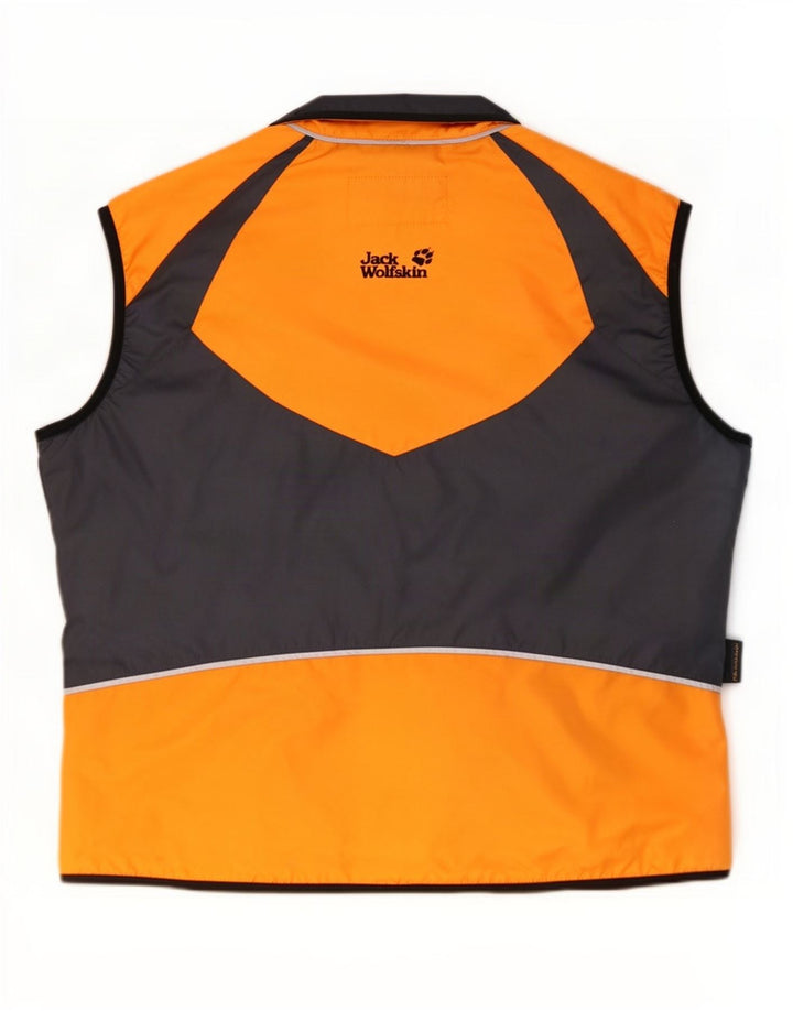 Jack Wolfskin Herre Gilet UK 40 Large Orange Colourblock Polyester