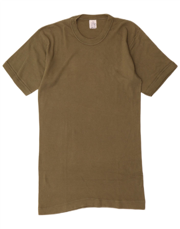 Vintage T-shirt til mænd, medium Khaki Bomuld