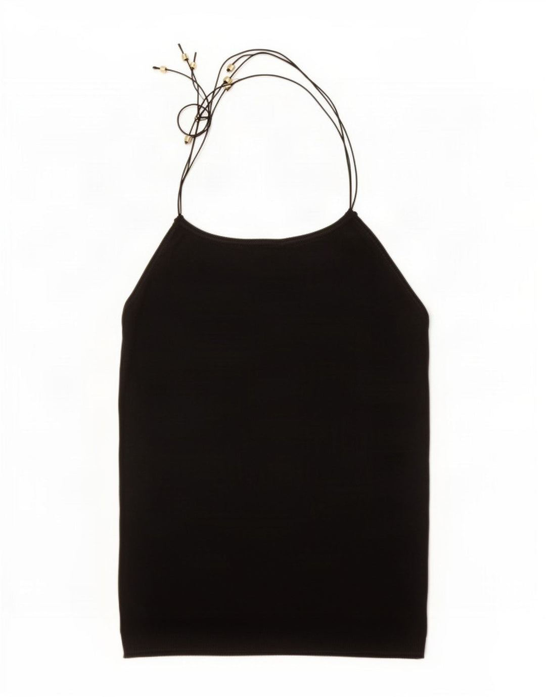 Massimo Dutti Damestrik Halter Top UK 12 Medium Sort