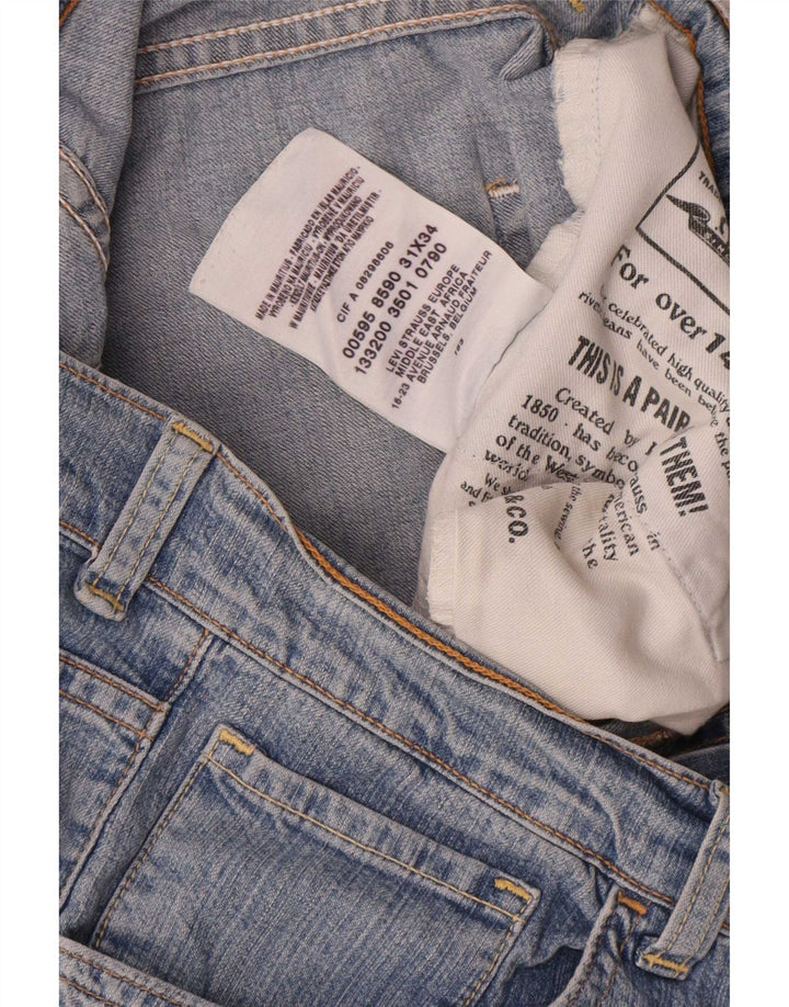 Levi's lige jeans til kvinder W31 L28 blå bomuld
