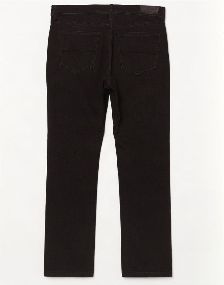 Marks & Spencer Herre Regular Straight Jeans W36 L31 Sort Bomuld