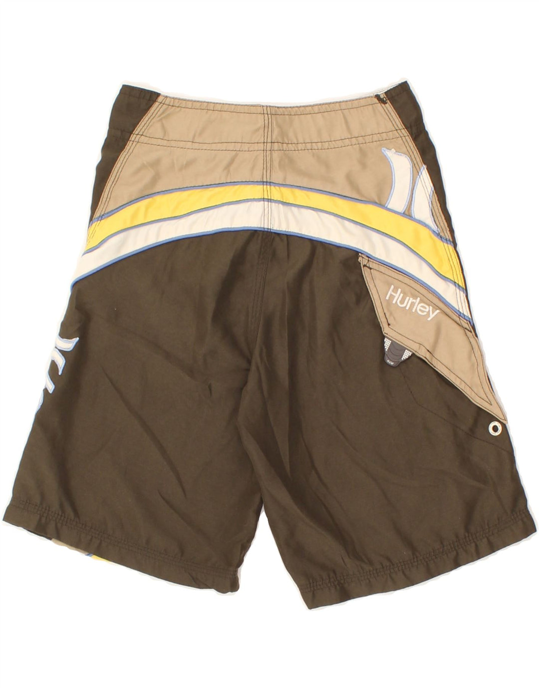 HURLEY Boys Graphic Swimming Shorts 5-6 Years  Grey Colourblock Polyester Vintage Hurley and Second-Hand Hurley from Messina Hembry 
