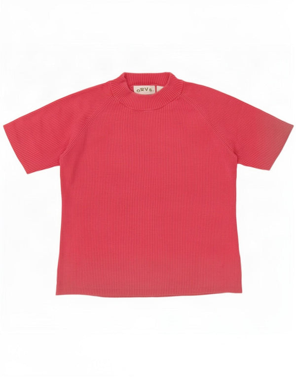 Orvis T-Shirt Top UK 14 Medium Rød Silke