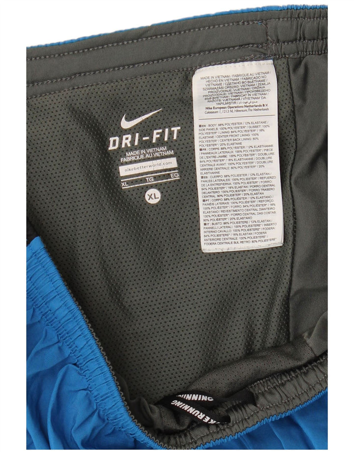 Nike Boys Sports Shorts 13-14 år XL Blå Colourblock Polyester