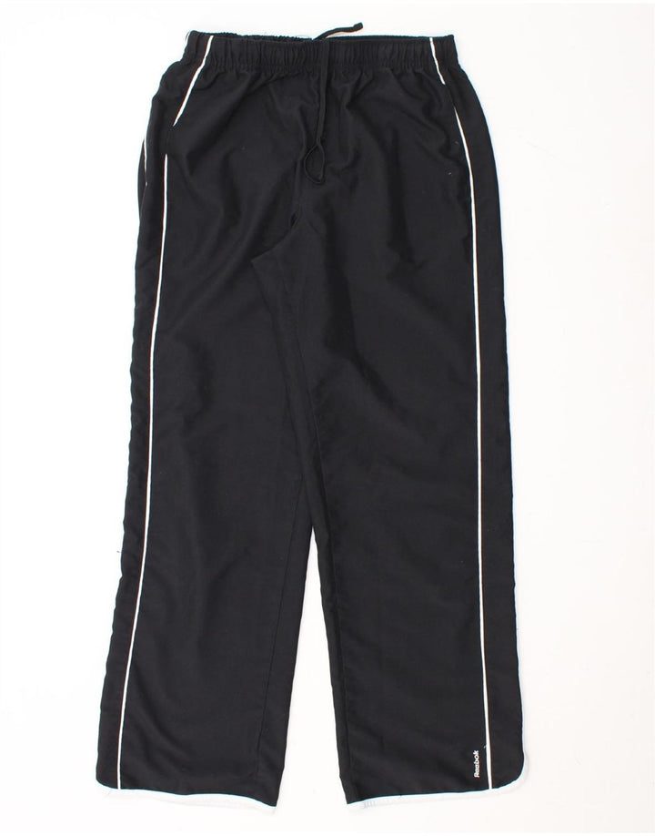 REEBOK Womens Tracksuit Trousers UK 12 Medium Black Polyester