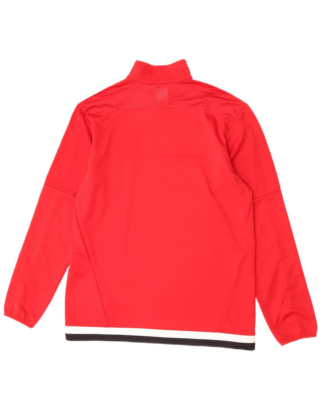 Adidas Herre Climacool Pullover med lynlås-hals Træningsdragt Top Stor rød farveblok