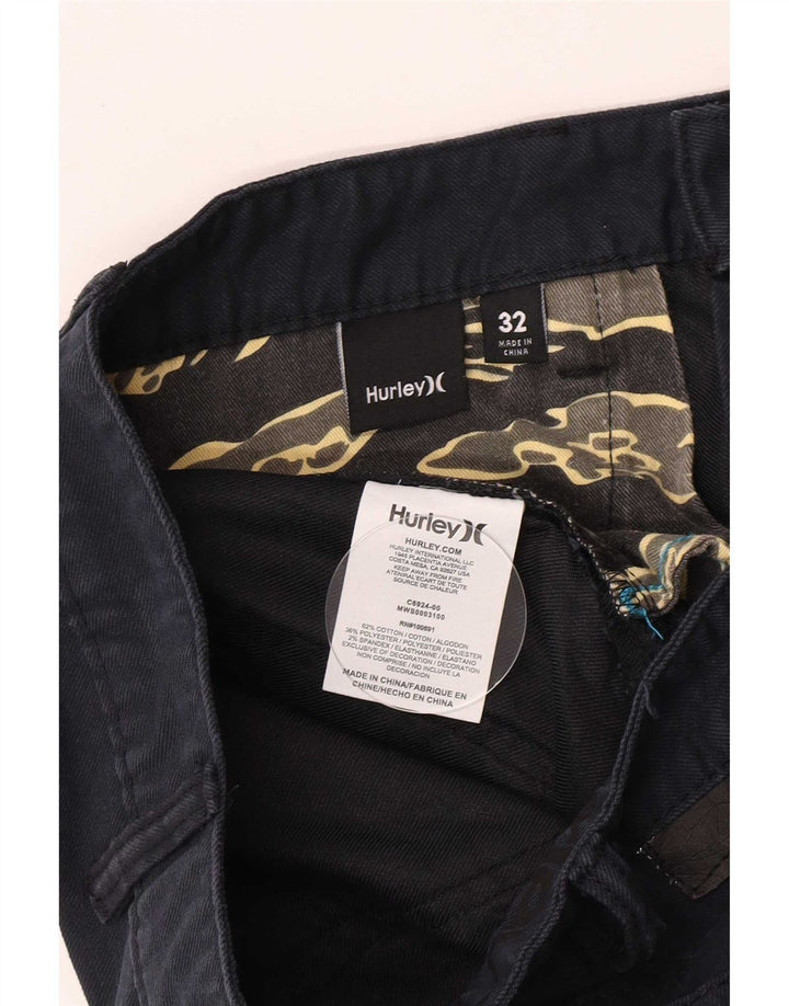 Hurley Herre Casual Shorts W32 Medium Marineblå Bomuld