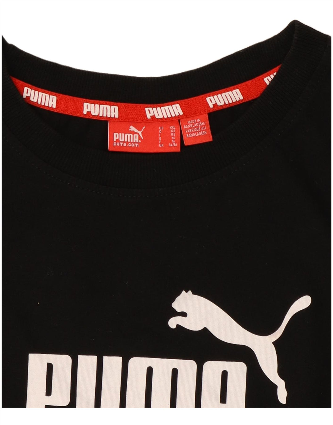 PUMA drenge grafisk t-shirt top 15-16 år sort
