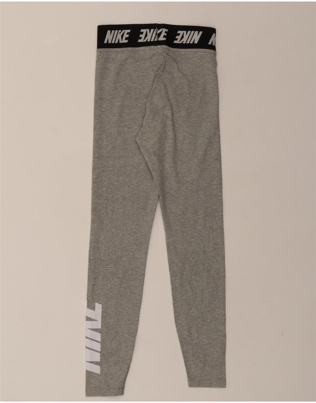 NIKE Womens Graphic Leggings UK 6 XS Grey Cotton Vintage Nike and Second-Hand Nike from Messina Hembry 