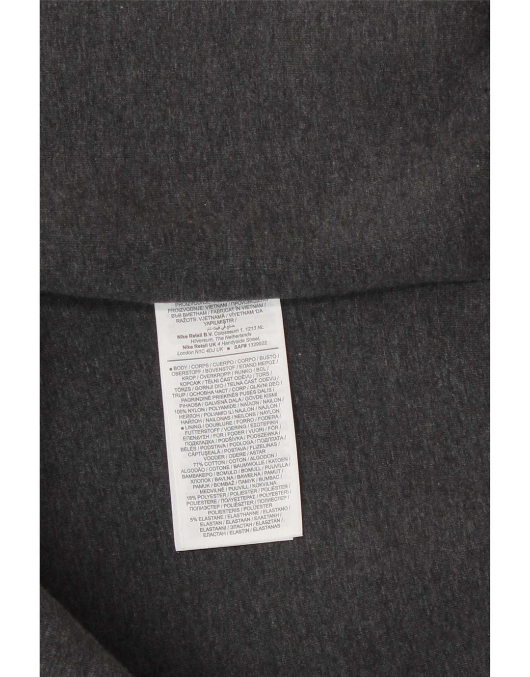 Nike Herre Polstret Gilet UK 38 Medium Sort Nylon