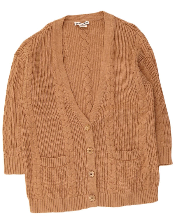 Dkny dame cardigan sweater med 3/4 ærmer UK 18 XL Beige Viscose