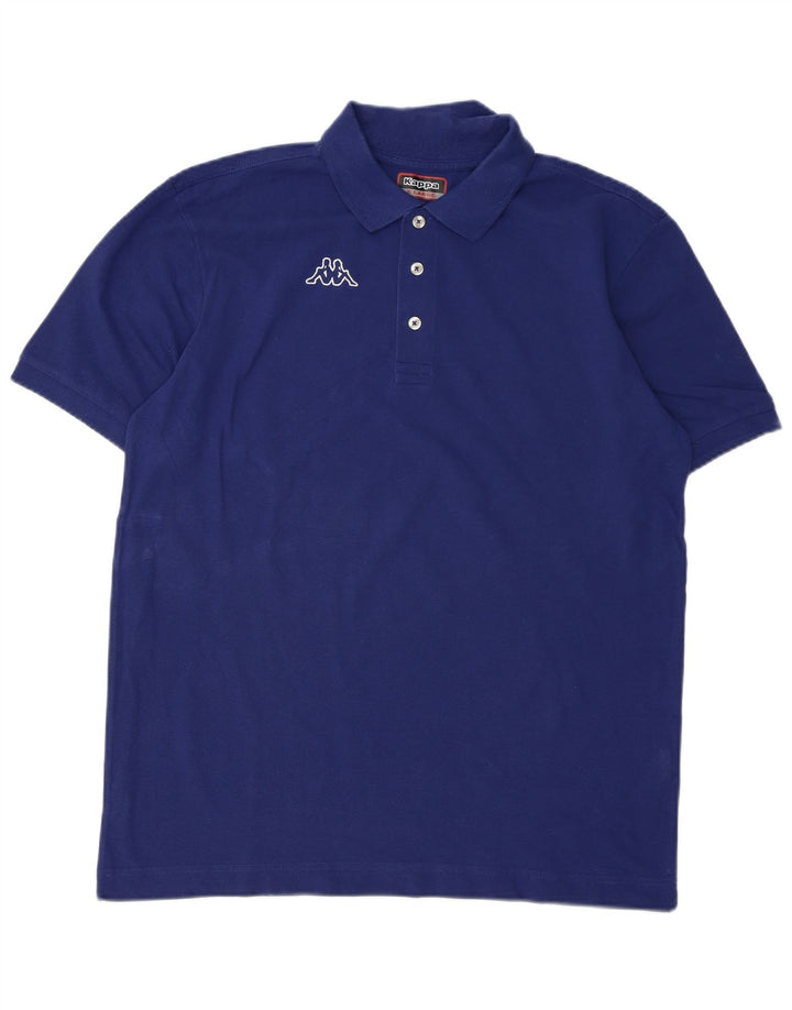 Kappa Herre grafisk poloshirt XL blå bomuld