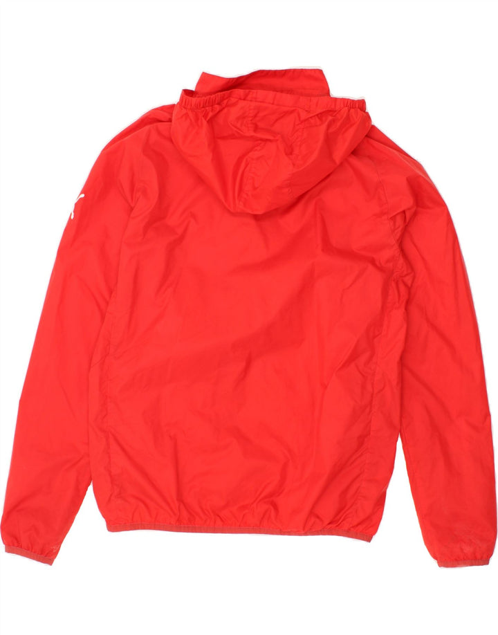 PUMA Mens Hooded Rain Jacket UK 40 Large Red Polyester Vintage Puma and Second-Hand Puma from Messina Hembry 
