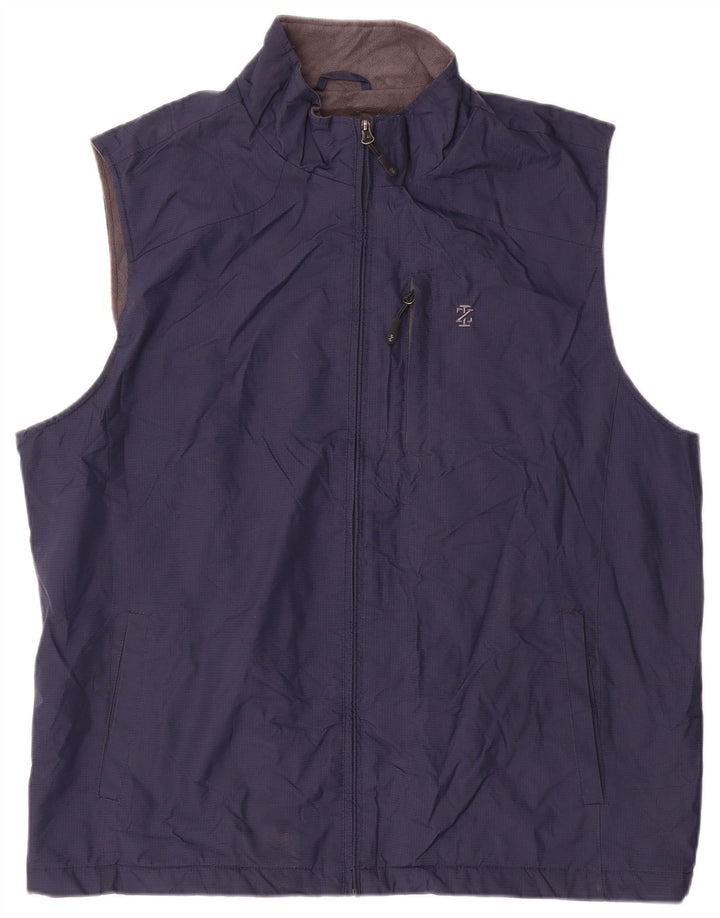 IZOD Herre Utility Gilet UK 42 XL Navy Blue Polyester