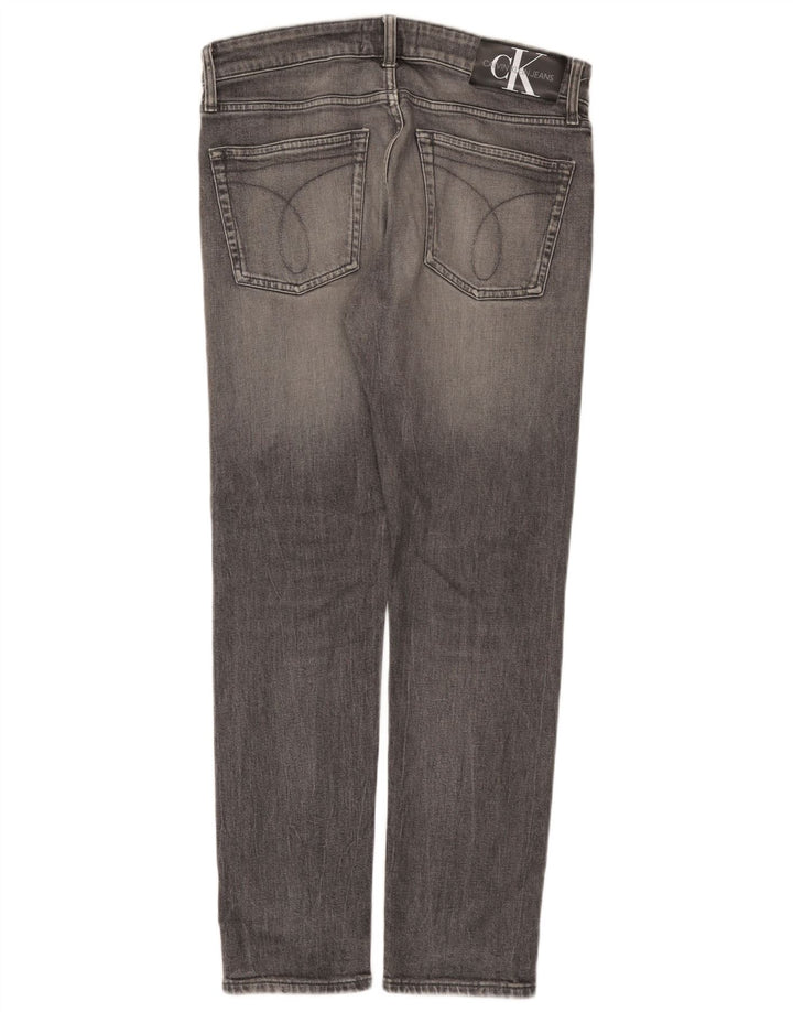 Calvin Klein Herre Larston Slim Jeans W32 L30 Grå Bomuld