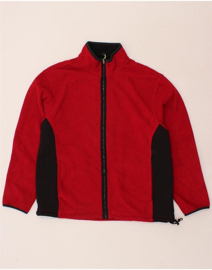 IZOD Mens Fleece Jacket UK 38 Medium Red Colourblock Vintage Izod and Second-Hand Izod from Messina Hembry 