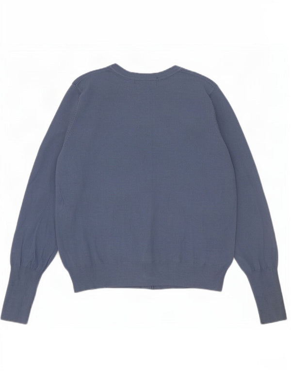 Marks & Spencer Dame Cardigan Sweater UK 12 Medium Blue Viscose
