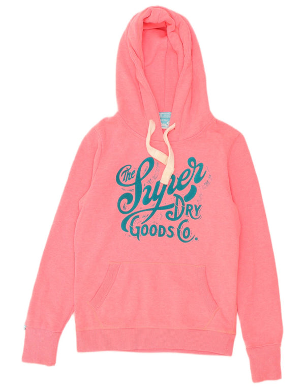 Superdry grafisk hættetrøje til kvinder UK 6 XS Pink Polyester