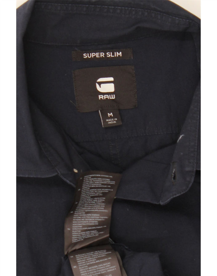 G-STAR Mens Slim Shirt Medium Navy Blue Cotton Vintage G-Star and Second-Hand G-Star from Messina Hembry 