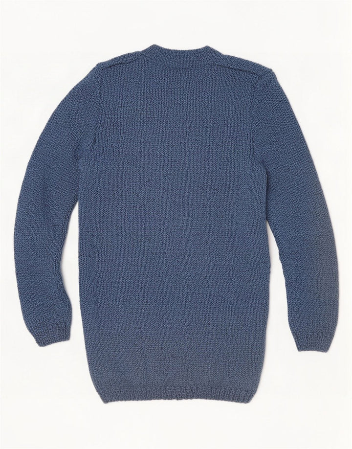 Vintage dame sweater med rund hals DK 10 lille blå