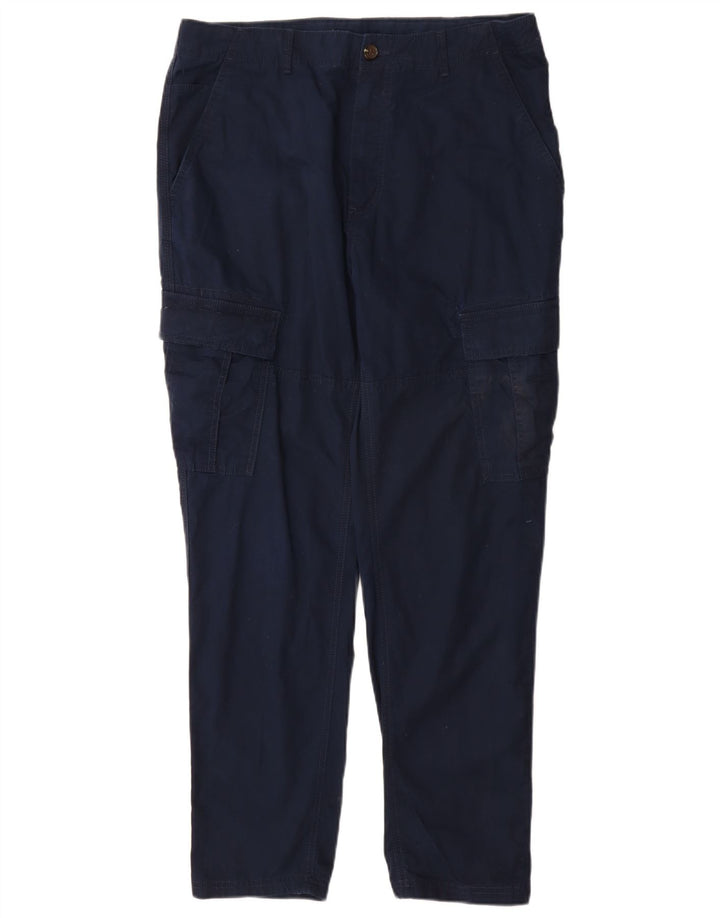 Marks & Spencer Herre Slim Cargo Bukser W36 L31 Marineblå Bomuld