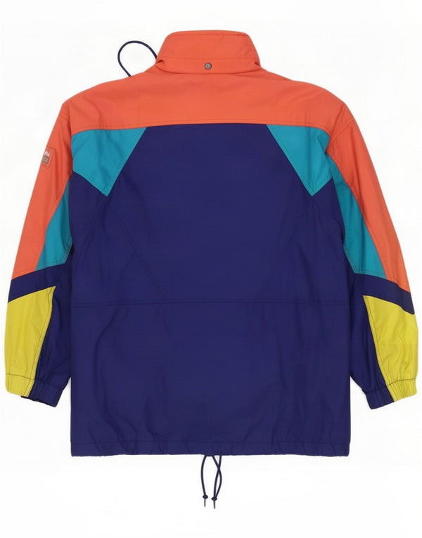 Brugi Herre Hætte Loose Fit Skijakke UK 36 Small Navy Blue Colourblock