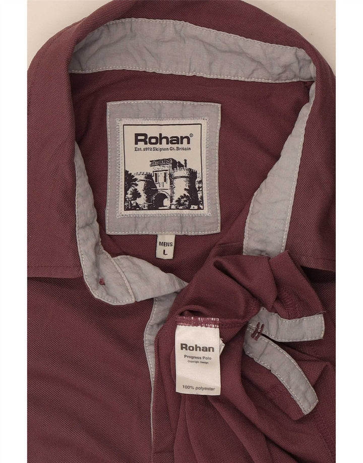 Rohan Poloskjorte til mænd Stor Burgundy Polyester