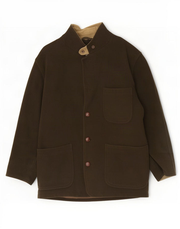 Henry Cottons Overfrakke til mænd IT 48 Medium Khaki Wool