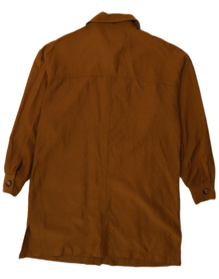 Zara Kvinder Oversized Utility Jacket UK 6 XS Beige Bomuld