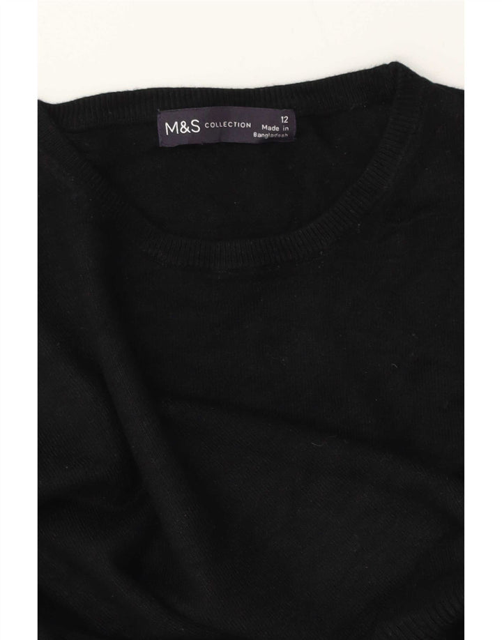 Marks & Spencer Dame sweater med rund hals DK 12 Medium Sort