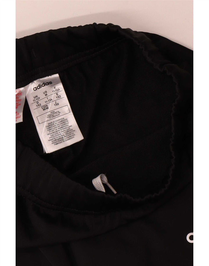 Adidas Drenge Træningsdragt Bukser Joggers 11-12 År Sort Polyester