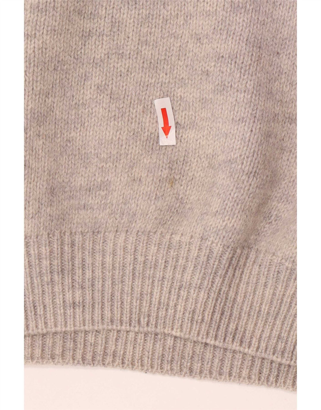 Sisley Herre grafisk rullehals sweater XL Grå Colourblock Uld